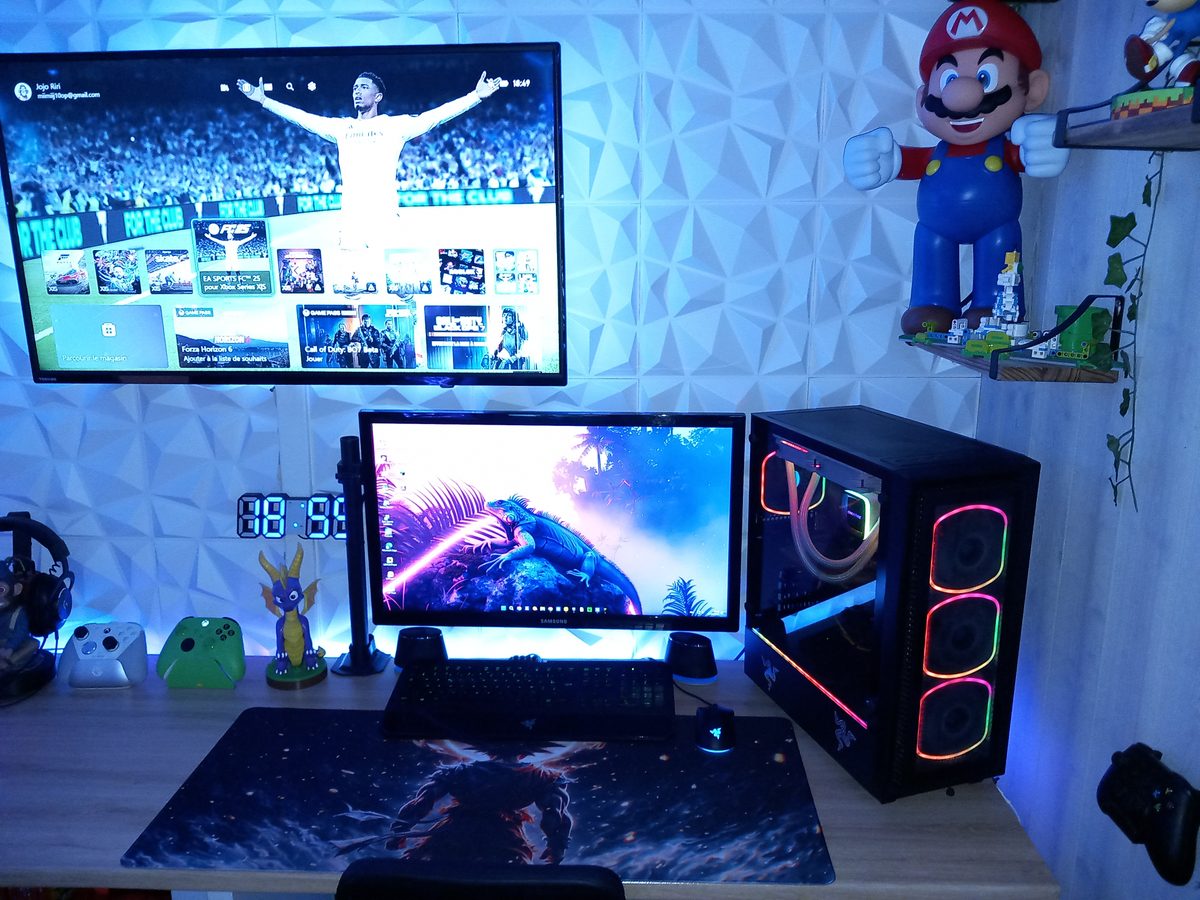 Suite et fin de la gaming room , Setup du fiston de 11 ans 