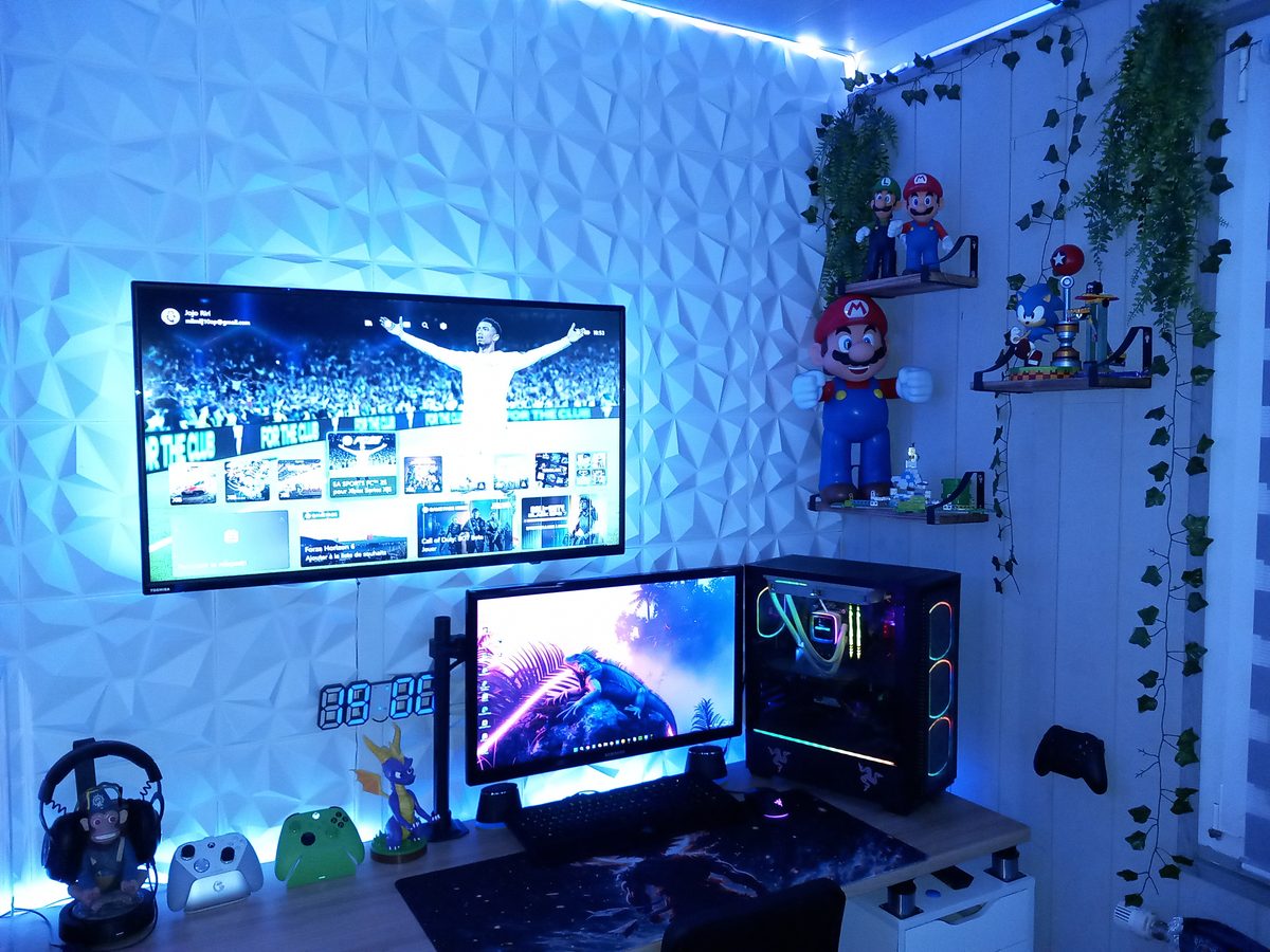 Suite et fin de la gaming room , Setup du fiston de 11 ans 
